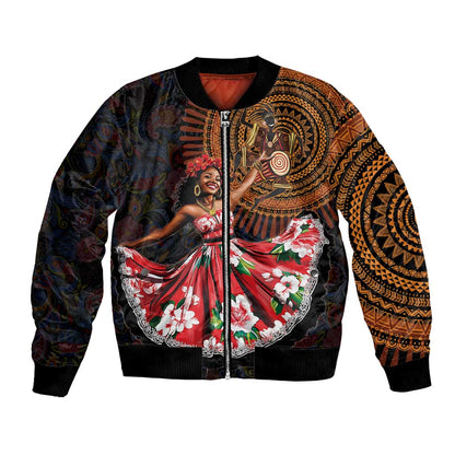 Ladies Sega Dance Bomber Jacket Paisley Mix African Pattern