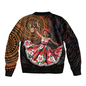 Ladies Sega Dance Bomber Jacket Paisley Mix African Pattern