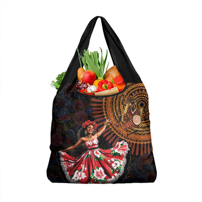 Ladies Sega Dance Grocery Bag Paisley Mix African Pattern