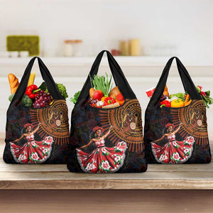 Ladies Sega Dance Grocery Bag Paisley Mix African Pattern