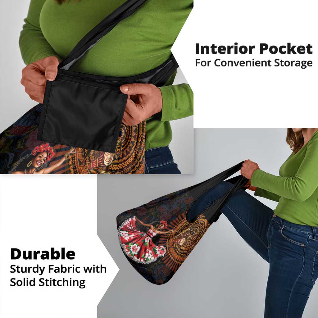 Ladies Sega Dance Grocery Bag Paisley Mix African Pattern
