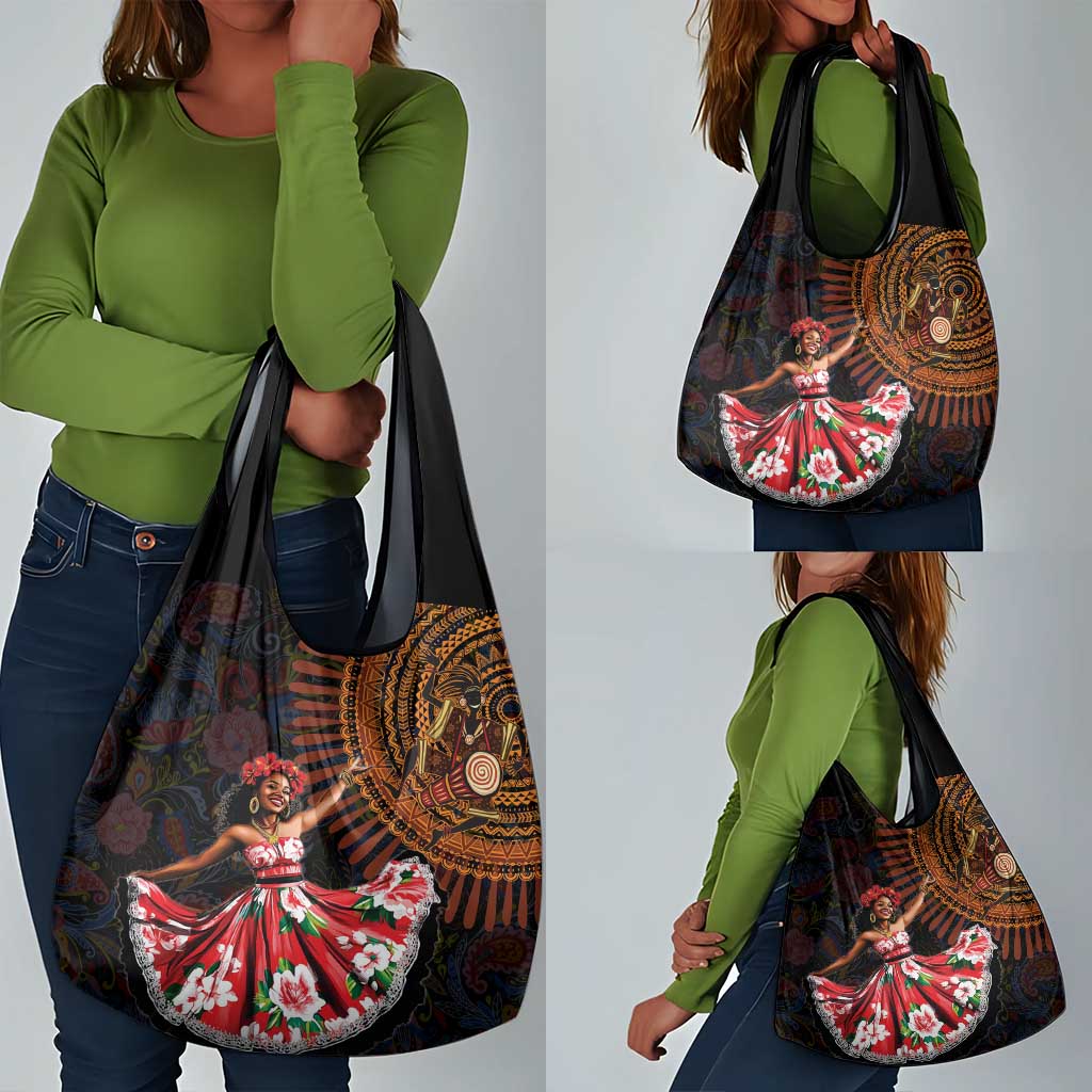 Ladies Sega Dance Grocery Bag Paisley Mix African Pattern