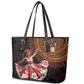 Ladies Sega Dance Leather Tote Bag Paisley Mix African Pattern