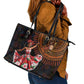 Ladies Sega Dance Leather Tote Bag Paisley Mix African Pattern