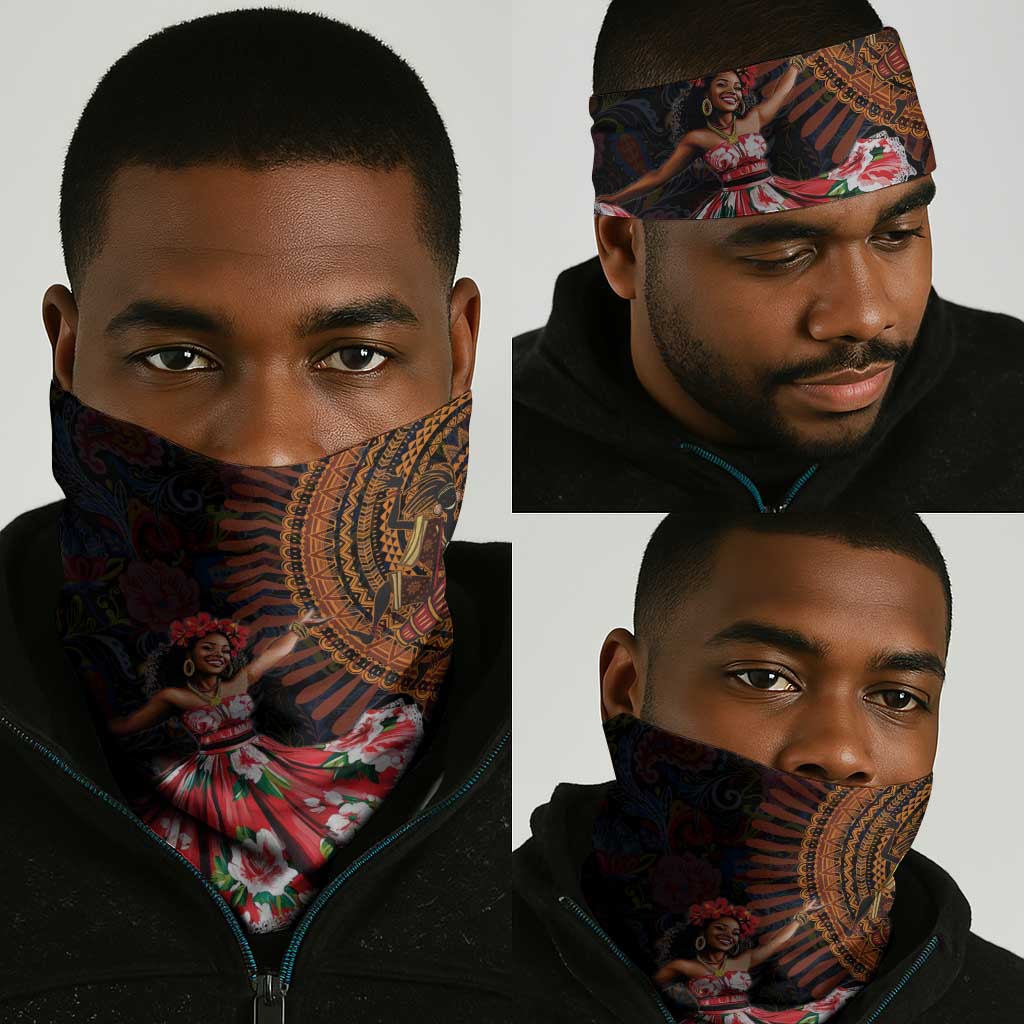 Ladies Sega Dance Neck Gaiter Paisley Mix African Pattern LT15