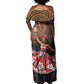 Ladies Sega Dance Off Shoulder Maxi Dress Paisley Mix African Pattern
