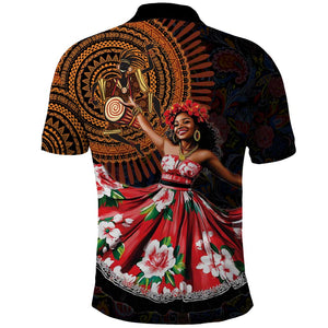 Ladies Sega Dance Polo Shirt Paisley Mix African Pattern