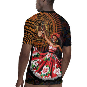 Ladies Sega Dance Rugby Jersey Paisley Mix African Pattern