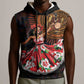 Ladies Sega Dance Sleeveless Hoodie Paisley Mix African Pattern - African Pride