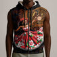Ladies Sega Dance Sleeveless Zip Hoodie Paisley Mix African Pattern - African Pride