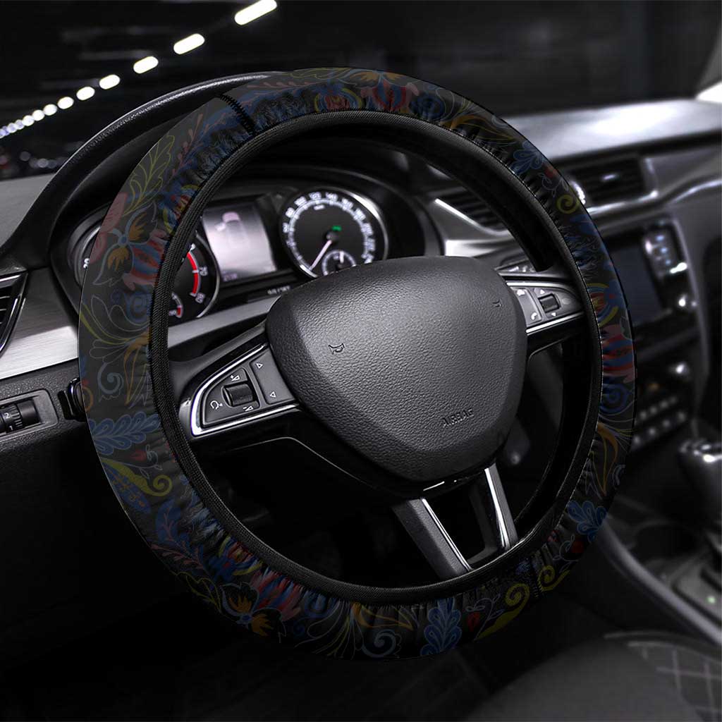 Ladies Sega Dance Steering Wheel Cover Paisley Mix African Pattern