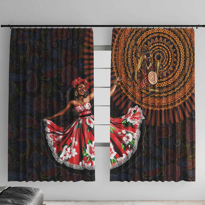 Ladies Sega Dance Window Curtain Paisley Mix African Pattern