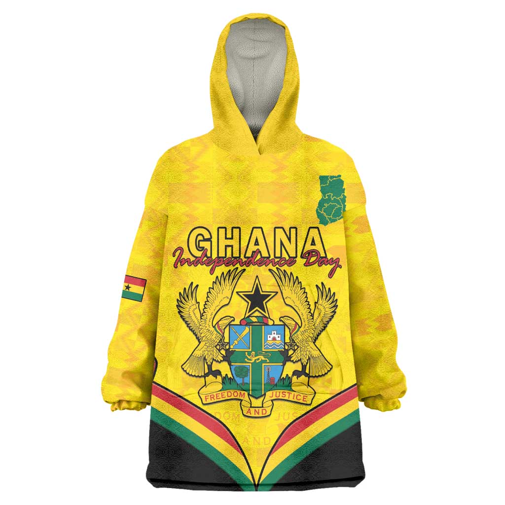 Personalised Afro Ghana Wearable Blanket Hoodie 68th Anniversary Independence