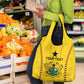 Custom Ghana Football Grocery Bag Mix Adinkra Pattern