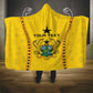 Custom Ghana Football Hooded Blanket Mix Adinkra Pattern