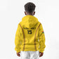 Custom Ghana Football Kid Hoodie Mix Adinkra Pattern