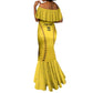 Custom Ghana Football Mermaid Dress Mix Adinkra Pattern
