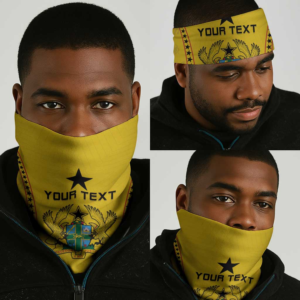 Custom Ghana Football Neck Gaiter Mix Adinkra Pattern LT15