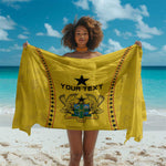 Custom Ghana Football Sarong Mix Adinkra Pattern