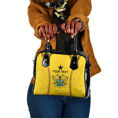 Custom Ghana Football Shoulder Handbag Mix Adinkra Pattern
