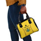 Custom Ghana Football Shoulder Handbag Mix Adinkra Pattern