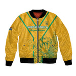 Custom Afro South Africa Soccer Bomber Jacket Go Champions