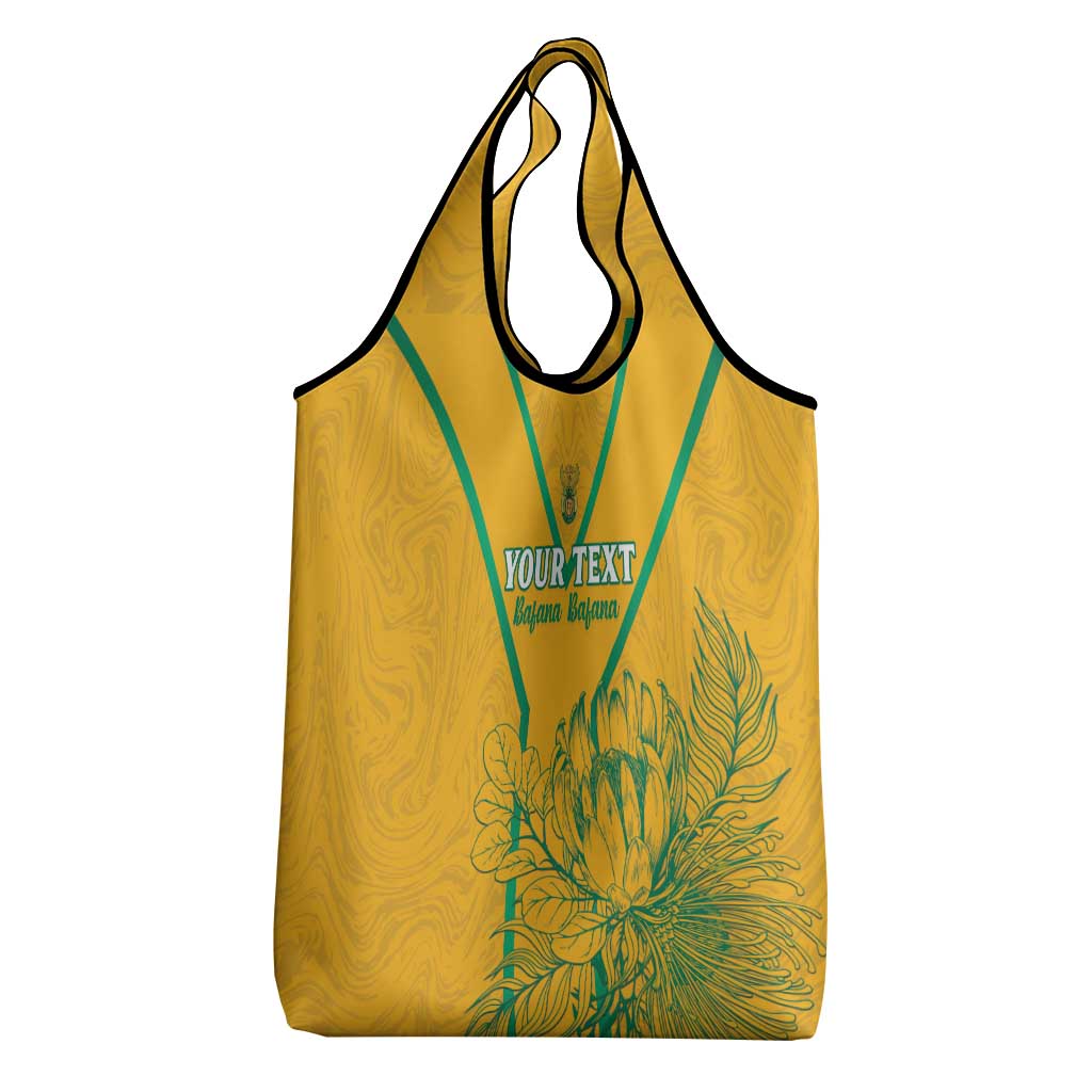 Custom Afro South Africa Soccer Grocery Bag Go Champions