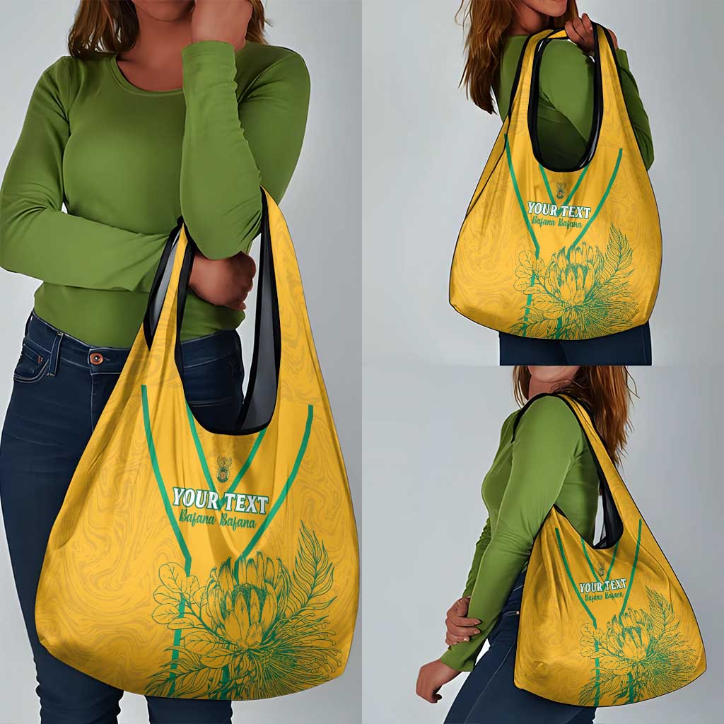 Custom Afro South Africa Soccer Grocery Bag Go Champions
