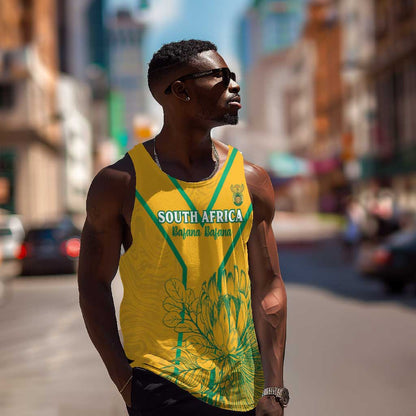 Custom Afro South Africa Soccer Men Tank Top Go Champions