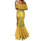 Custom Afro South Africa Soccer Mermaid Dress Go Champions