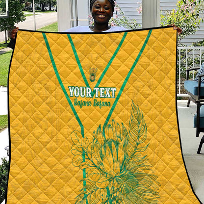 Custom Afro South Africa Soccer Quilt Go Champions