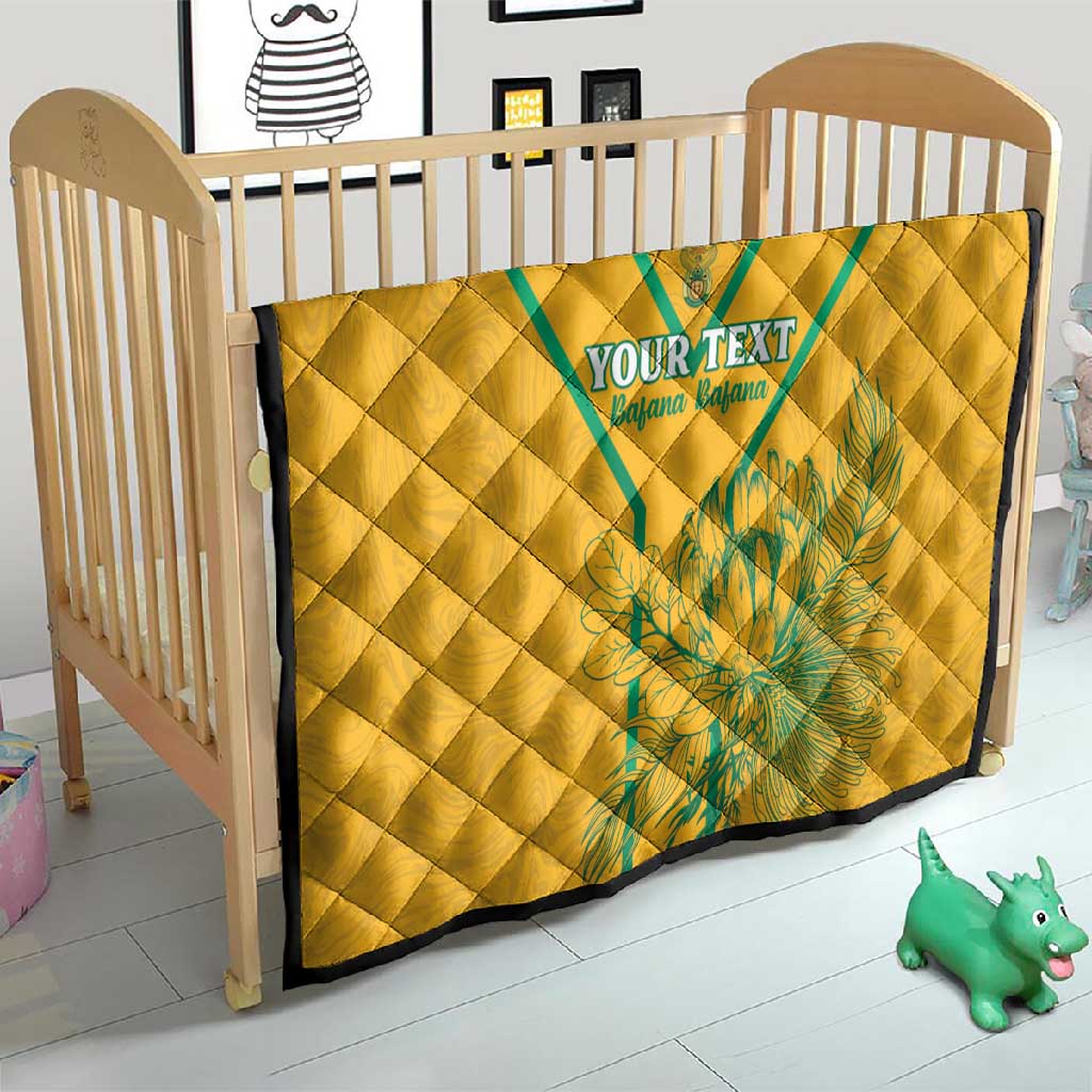 Custom Afro South Africa Soccer Quilt Go Champions