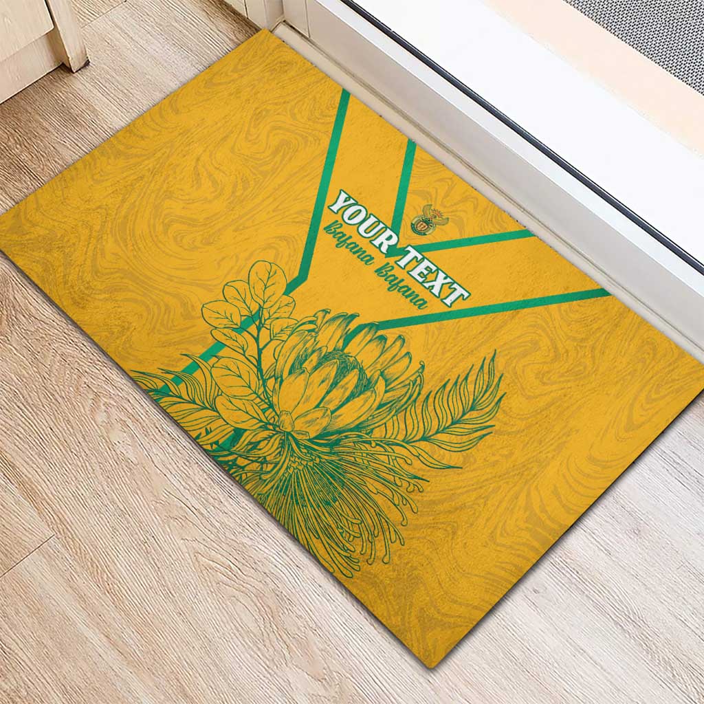 Custom Afro South Africa Soccer Rubber Doormat Go Champions