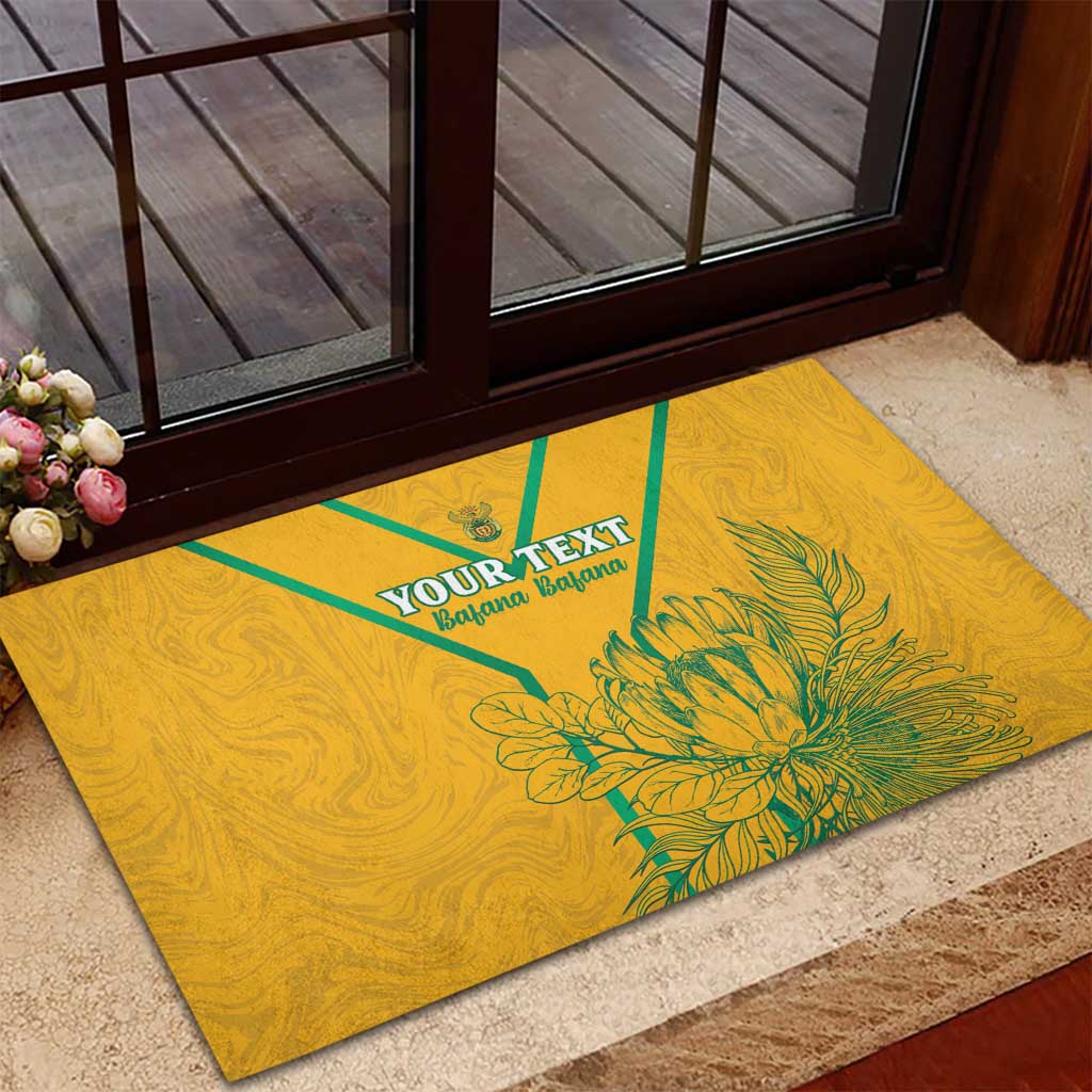 Custom Afro South Africa Soccer Rubber Doormat Go Champions