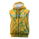 Custom Afro South Africa Soccer Sleeveless Zip Hoodie Go Champions - African Pride
