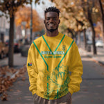 Custom Afro South Africa Soccer Sweatshirt Go Champions