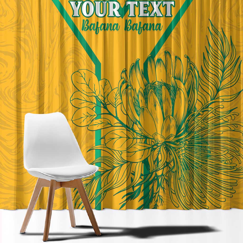 Custom Afro South Africa Soccer Window Curtain Go Champions