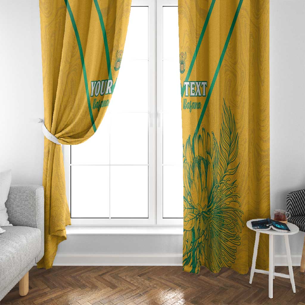 Custom Afro South Africa Soccer Window Curtain Go Champions