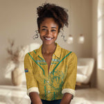 Custom Afro South Africa Soccer Women Casual Shirt Go Champions