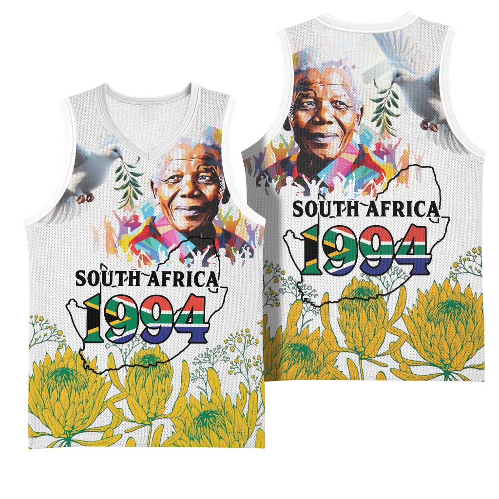 Afro South Africa Freedom Day Basketball Jersey Nelson Mandela LT15