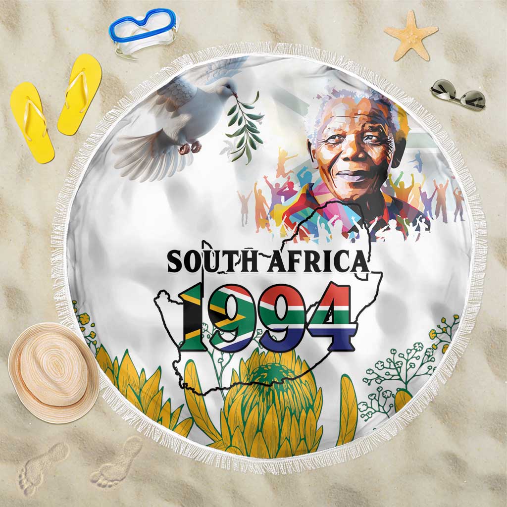 Afro South Africa Freedom Day Beach Blanket Nelson Mandela