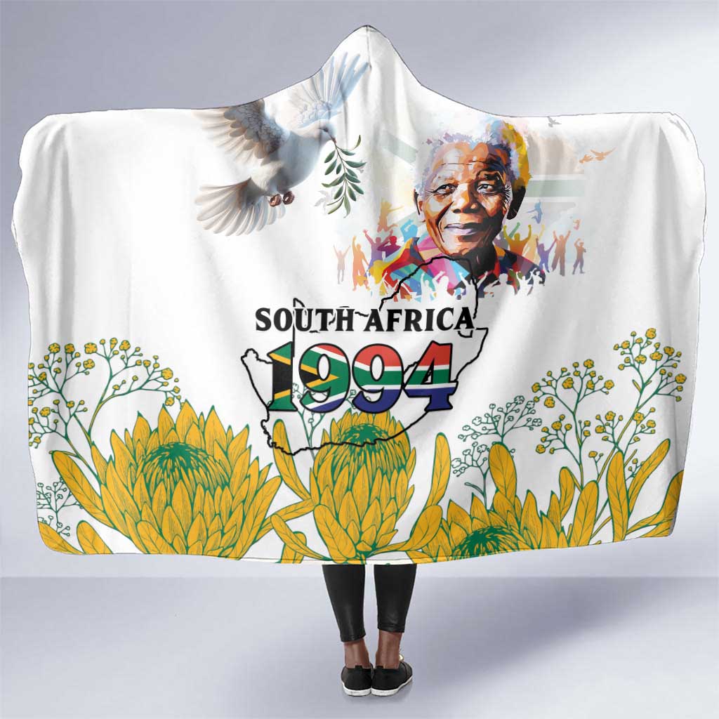 Afro South Africa Freedom Day Hooded Blanket Nelson Mandela