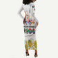 Afro South Africa Freedom Day Long Sleeve Bodycon Dress Nelson Mandela LT15