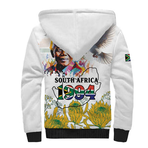 Afro South Africa Freedom Day Sherpa Hoodie Nelson Mandela