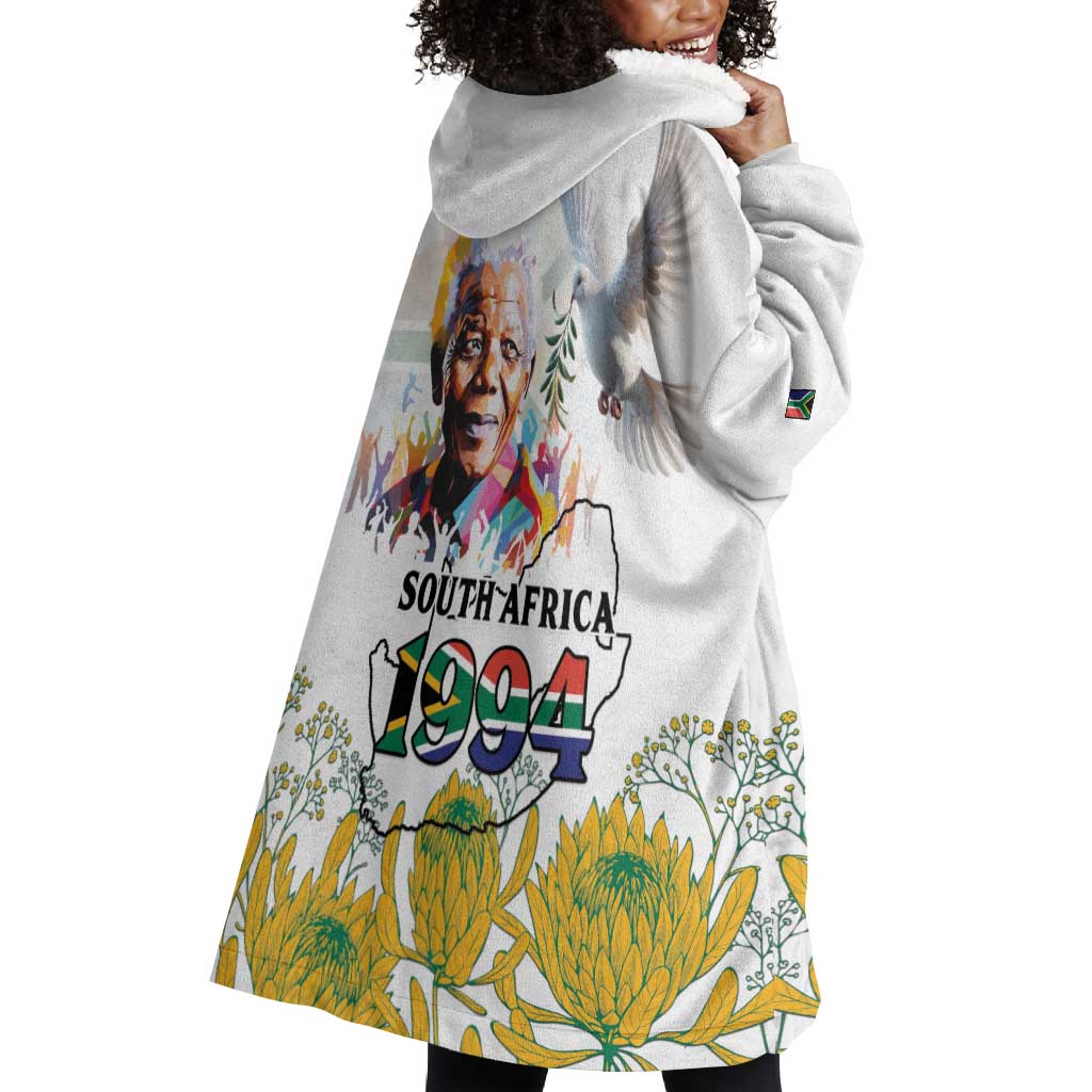 Afro South Africa Freedom Day Wearable Blanket Hoodie Nelson Mandela