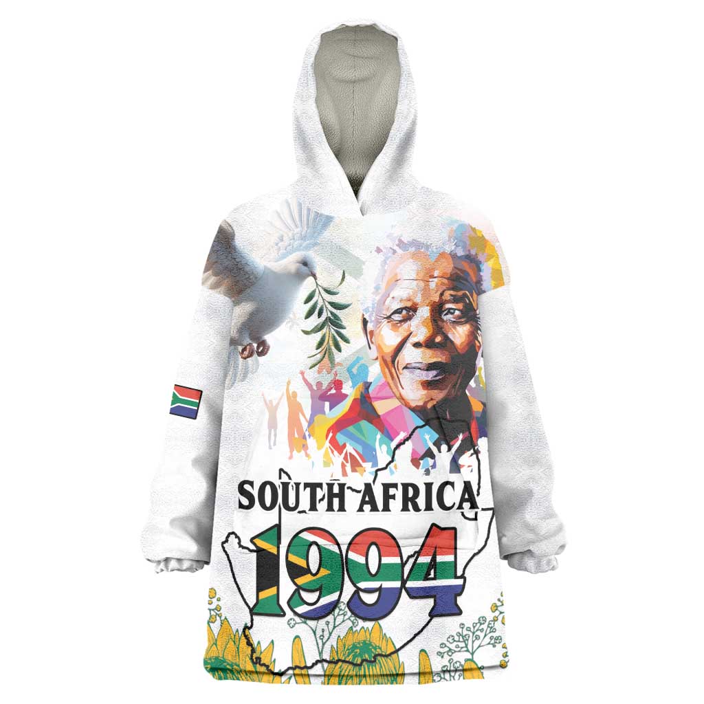 Afro South Africa Freedom Day Wearable Blanket Hoodie Nelson Mandela