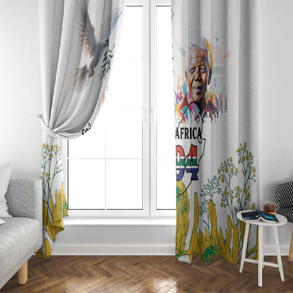 Afro South Africa Freedom Day Window Curtain Nelson Mandela
