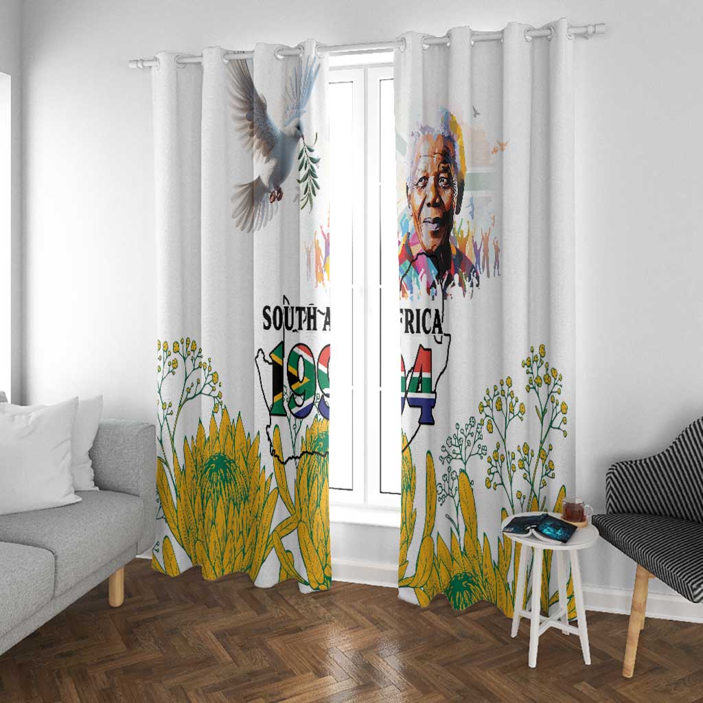 Afro South Africa Freedom Day Window Curtain Nelson Mandela