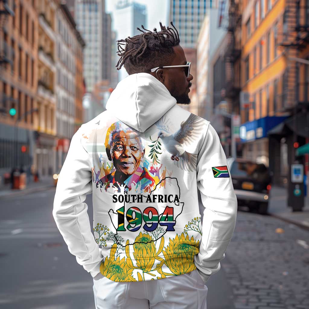 Afro South Africa Freedom Day Zip Hoodie Nelson Mandela