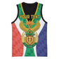 Personalised South Africa Basketball Jersey Coat Of Arms Flag Style LT15
